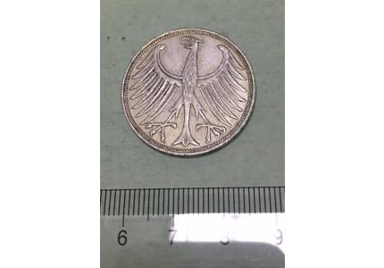 德國1964年5馬克銀幣11.2克 